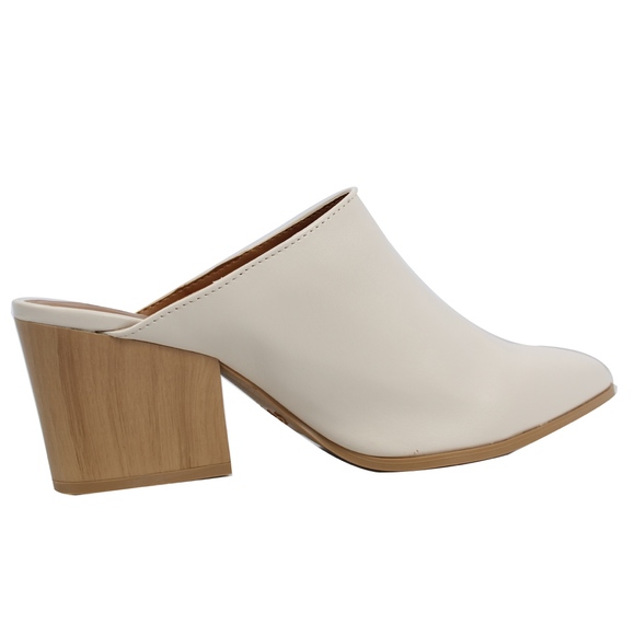 Size 5.5 Off White pointy toe stacked block heel - Picture 5 of 7